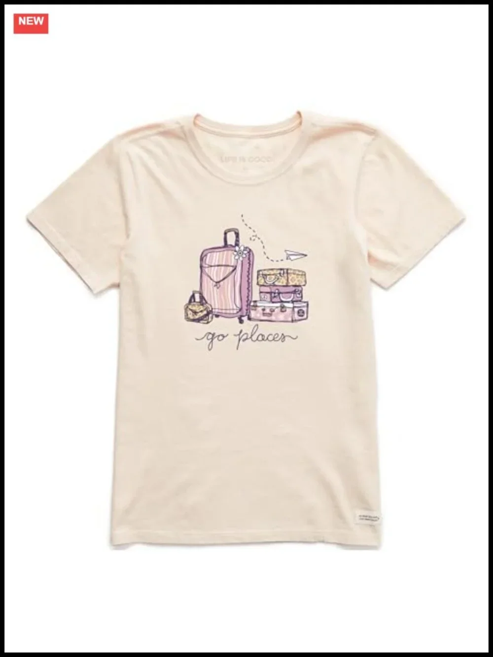Women's Cotton Crew Neck Graphic Tee, Short Sleeve Pullover, Casual Everyday Top